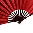 thumbnail image 2 of Abanico Plegable 10 Pulgadas Tela Pintura Artesanal Del para Bodas () Rojo, 2 of 4