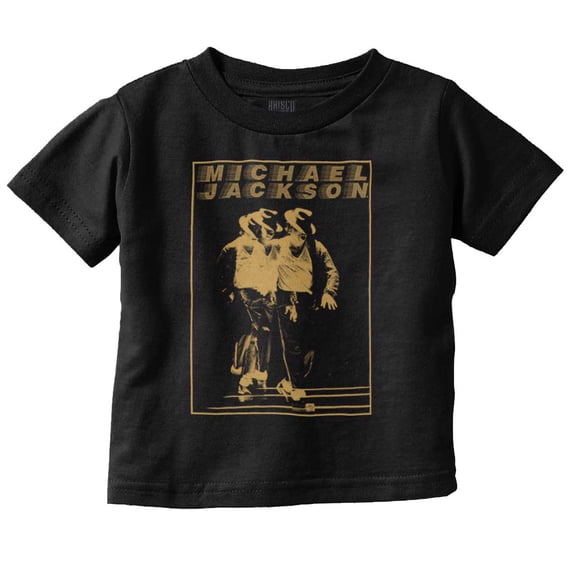 Michael Jackson Moonwalk Glitch Toddler Kids Crew Neck Graphic T-Shirt Brisco Brands 6M