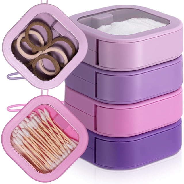 Organizador de corbatas para el cabello Kathfly, contenedor portátil para accesorios, 4 unidades