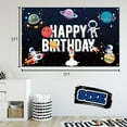 thumbnail image 2 of 7x5FT Outer Space Theme Happy Birthday Decorations,Astronaut Spaceship Theme Large Birthday Banner Backdrop Sign,Cheers to Kids Solar System Birthday Party Supplies, 2 of 5