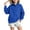 Blue, variant on Jalioing Sweatshirt for Kids Fashion Solid Long Sleeve Stand Collar Button Pullover Tops Teen Casual Athletic Shirt