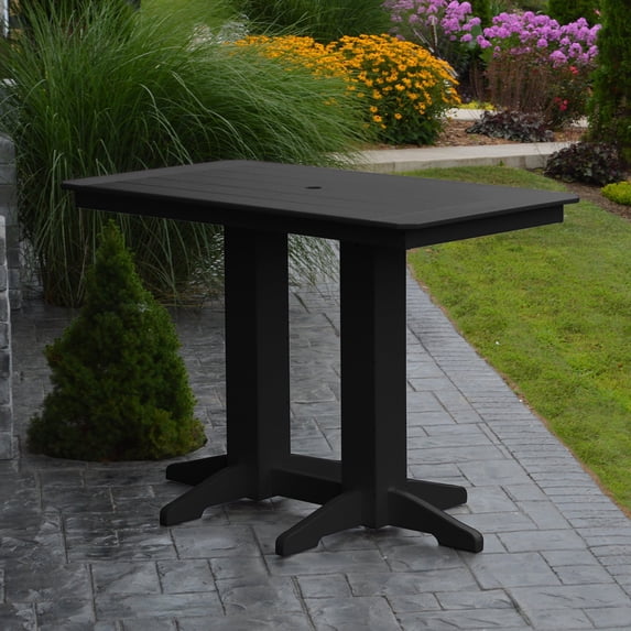 A & L Furniture Poly 60 x 33 in. Rectangle Bar Height Table