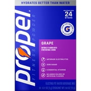 Propel Zero Sugar Grape, On the Go Packs, Electrolyte Powder Drink Mix, 0.11 oz, 24 Count packets
