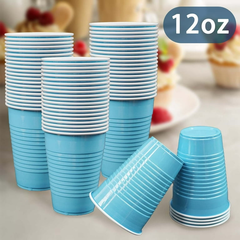 Disposable Plastic Party Cups 12 oz Hot And Cold Coffee Cups 20