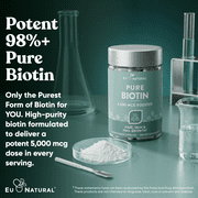 Biotin 5000 mcg Hair Skin Nails Supplement – High-Potency Hair Growth Vitamins for Women & Men – Provide Powerful Support for Healthy Hair, Stronger Nails and Glowing Skin – 120 Vegan Soft Capsules