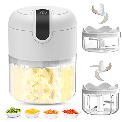 Pudhoms Electric Mini Garlic Chopper Small Wireless Food Processor