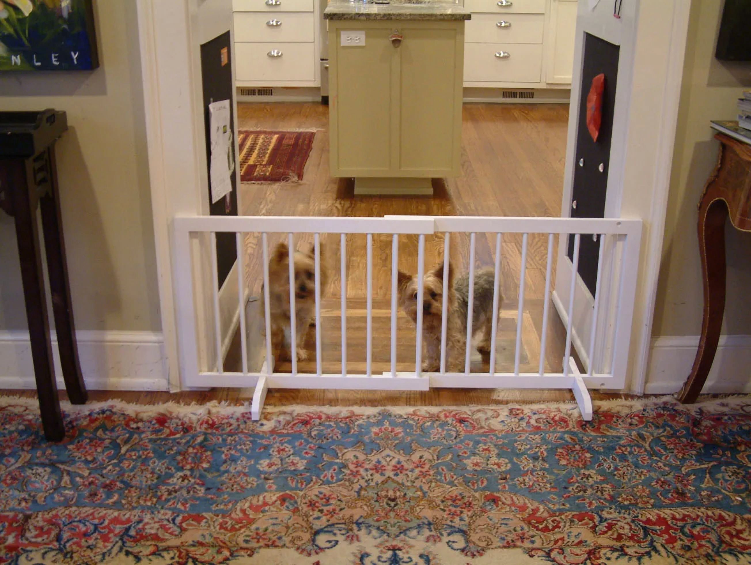 Cardinal Gates Wood Step Over Pet Gate - White