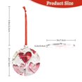 thumbnail image 3 of KLL Textured Heart Abstract Art Pattern Acrylic Christmas Ornaments,1 PCS Xmas Tree Decor with Ribbon 3" Christmas Décor Christmas Pendant for Hanging on Tree & Party Favors-Round Shape, 3 of 7