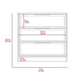 thumbnail image 5 of Boahaus Alva Modern 3-Drawer Dresser, Brown / White, for Bedroom, 5 of 5
