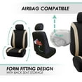 thumbnail image 6 of FH Group Cosmopolitan Flat Cloth Car Seat Covers Fit For Car Truck SUV Van - Front Row, 6 of 7