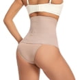 thumbnail image 4 of COMVALUE Women's Shapewear Tummy Control Thong Mid Waist Lightweight Shaping Underwear Panty Girdle Body Shaper Brief Beige for Size 3XL, 4 of 6