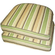 Serenity Stripe Green Seat Cushion 2-pack