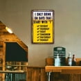 thumbnail image 6 of Bar Signs For Home Bar Metal Tin Sign Funny Man Cave Decor Beer Signs Garage Bar Accessories For Men Mancave Wall Decorations Outdoor I Only Drink On Days That Start With T Sign 8x12 Inches, 6 of 7
