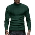 thumbnail image 2 of GrmtClth Sweaters for Men Casual Mock Neck Pullover Tops Knitted Thermal Sweater 2025 Fall Basic Long Sleeve Sweaters Dark Green XL, 2 of 8