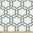thumbnail image 1 of Abstract Fabric by the Yard, Minimalistic Composition of Flowers Elements Print on Plain Backdrop, Decorative Upholstery Fabric for Sofas and Home Accents, White and Jade Green by Ambesonne, 1 of 5