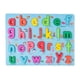 thumbnail image 1 of Tablero de rompecabezas de madera con números y letras para niños en edad preescolar. minúscula, 1 of 6
