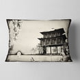 thumbnail image 2 of Designart Chinese Ink Painting - Chinese Landscape Printed Throw Pillow - 12x20, 2 of 5