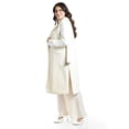 thumbnail image 2 of Chaleco largo Roman Fashion Hueso Beige Talla Extra 2056, 2 of 7