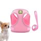 thumbnail image 4 of Conjunto de chaleco y correa para perro, arneses transpirables para mascotas, correa reflectante, correas de pecho para exteriores, accesorios (rosa, talla XS), 4 of 5