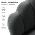 thumbnail image 4 of Seashell Upholstery Armchair Velvet Lounge Barrel Chair Gold Legs Home Living Room Bedroom, 4 of 9