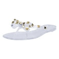 thumbnail image 5 of Modstep Womens Studded Sandals Bow Flip Flops Summer Beach Thong Slides Dressy Slip on Flat Shoes 2026 Outdoor Walking Slippers White 8.5, 5 of 6