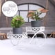 thumbnail image 3 of Soporte de flores para el hogar, soporte de hierro para plantas, soporte para balcón y patio. blanco, 3 of 9