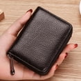 thumbnail image 5 of QENASHAING PU Leather Card Wallet, 20-Slot Accordion Organizer with Zipper Closure, Slim Pocket-Sized Holder for Credit and Debit Cards, 5 of 8