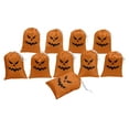 thumbnail image 4 of Darling Souvenir Orange Carved Angry Face Halloween Party Supplies Gift Pouches Favor&nbsp;Candy Bags&nbsp;15 Pieces, 4 of 5