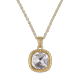 thumbnail image 1 of Collar para Mujer con Baño de Oro 14k o Plata LuckyLy, Cadena con Dije de Zirconia Cúbica, Modelo Cleo Azul
 dorado UNITALLA, 1 of 6