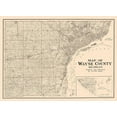 thumbnail image 2 of Sauer 14x11 White Modern Wood Framed Museum Art Print Titled - Wayne County Michigan - Sauer 1915, 2 of 4