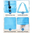 thumbnail image 4 of WANDF LARGE Mesh Beach Bag with 40oz Tumbler Side Pockets, Sand-Falls-Through Toy Mesh Tote Bags for Picnic Travel, Family Pool/Beach Essentials with Waterproof Liner Pocket(Blue Upgraded), 4 of 10