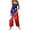Light Blue, variant on JULMCOMO 4th of July Jumpsuits for Women USA Flag Cotton Linen Red White Blue Overalls 250th Year Sleeveless Button Straps 1776 Jumpsuits with Pockets Red XL