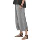 thumbnail image 3 of Gibobby pantalones anchos mujer Pantalones holgados informales de Color liso para mujer, pantalón recto, bifurcado, con bolsillo ancho, de pana (Gris, XXL), 3 of 5