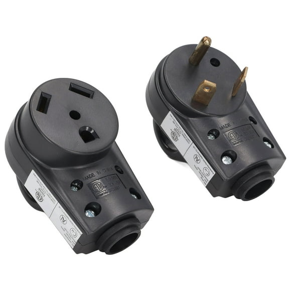Male Female Receptacle Plug, RV Plug Receptacle 30 AMP for Replacement
