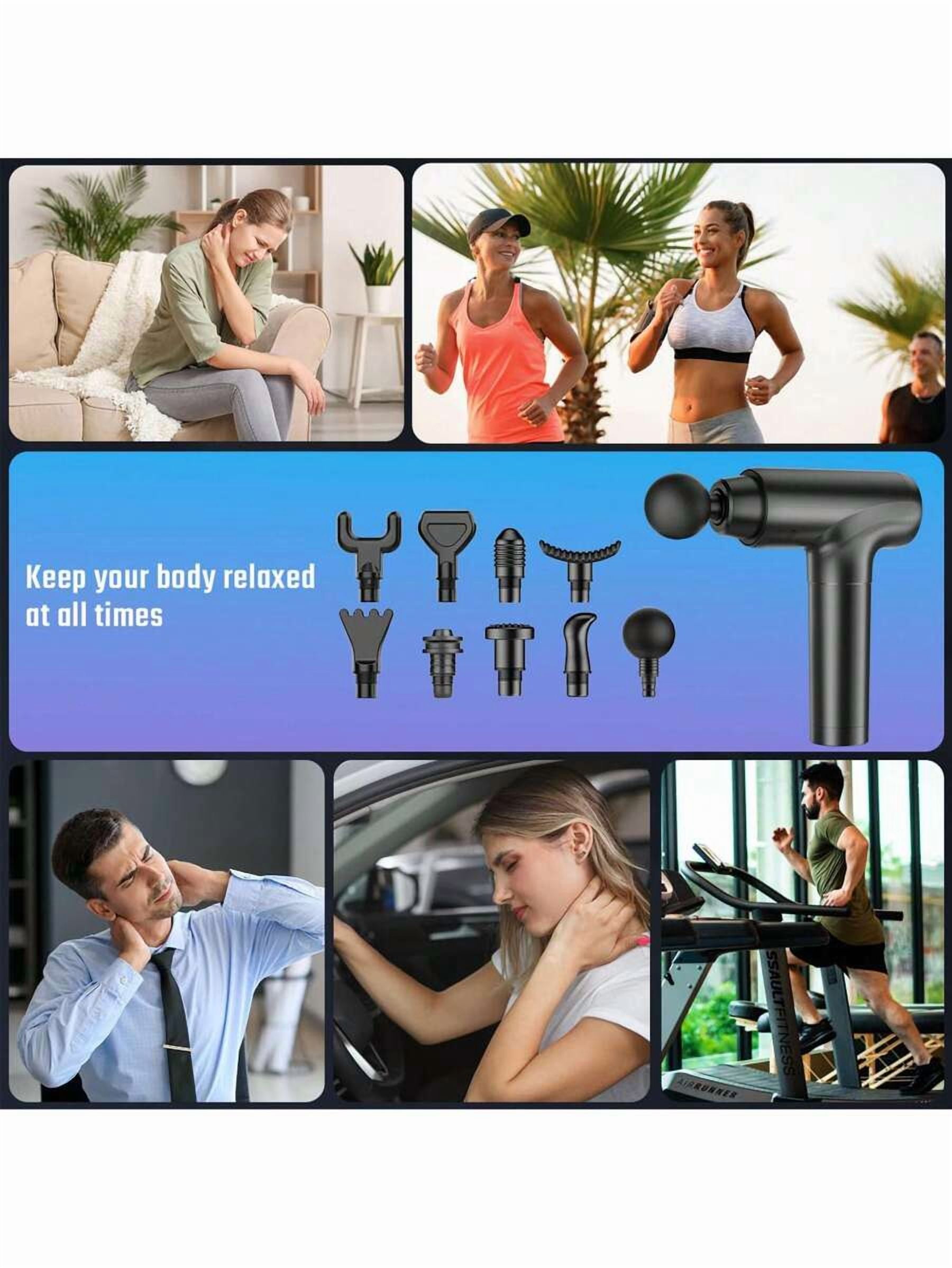 cotsoco Muscle Massage Gun, Deep Tissue Back Massager For Pain Relief, 20 Speeds Handheld Electric Massager Tool With Silent Brushless Motor, Suitable For Gym Office Home Travel