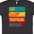 thumbnail image 4 of Inktastic Running Eat Sleep Triathlon Repeat T-Shirt, 4 of 5