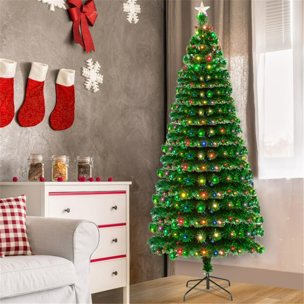 7.5FT Fiber Optic Christmas Tree with 260 LED Lamps &amp; 260 Branches