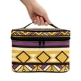 thumbnail image 3 of HELLHERO 8.86 x 6.5 x 5.9 Inches Large Make Up Bag Travel Make Up Organizer with Slip-in Pockets Yellow Purple for Cosmetics & Toiletries for Women & Men, 3 of 6