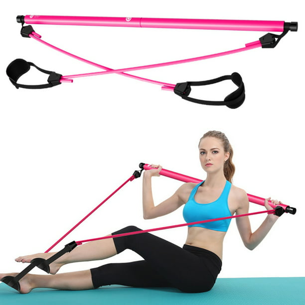 Manfiter Portable Pilates Bar Kit With Resistance Band, Yoga Resistance  Bands for Legs and Butt Adjustable Pilates Exercise Stick Toning Bar For  Fitness Home Yoga Gym Body Workout - Walmart.com