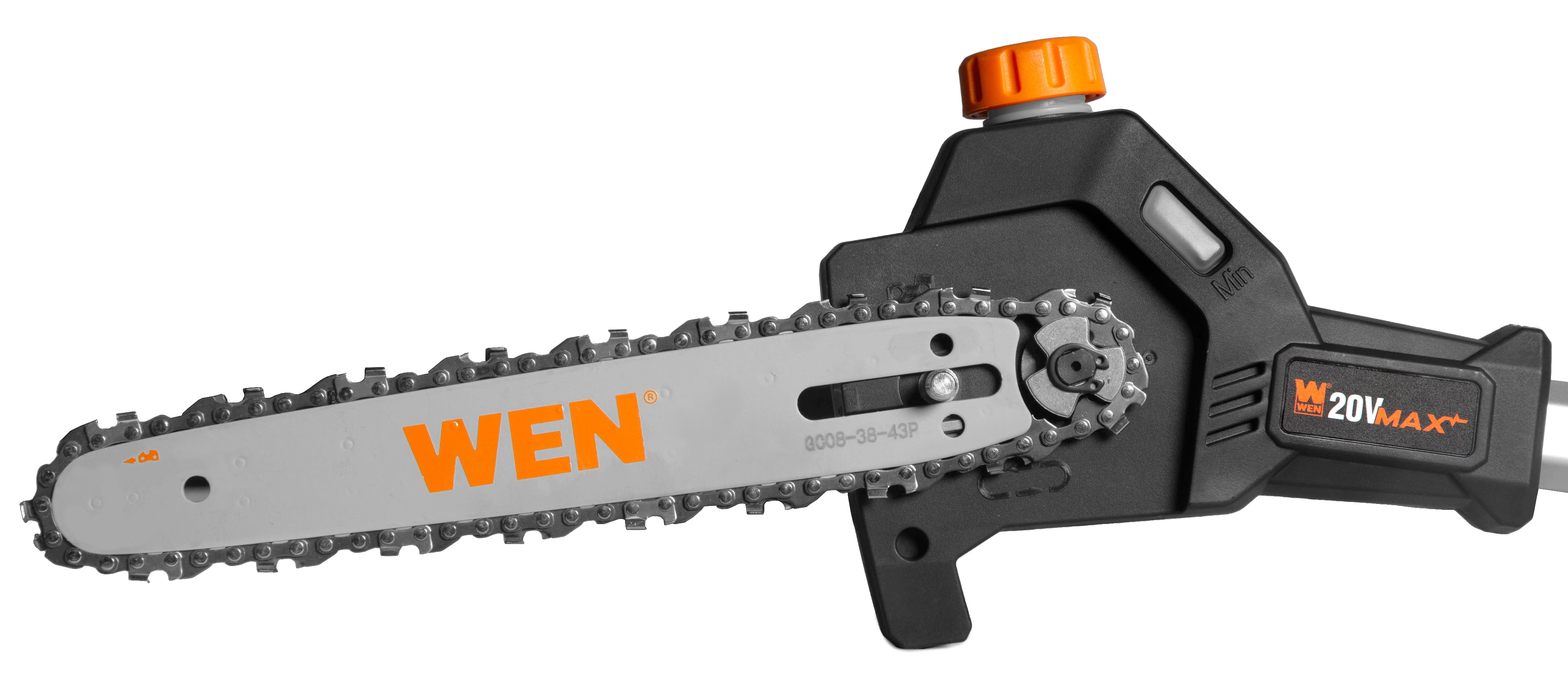 WEN 20V Max Cordless Brushless 8 Inch Pole Saw with 4.0Ah Battery and Charger