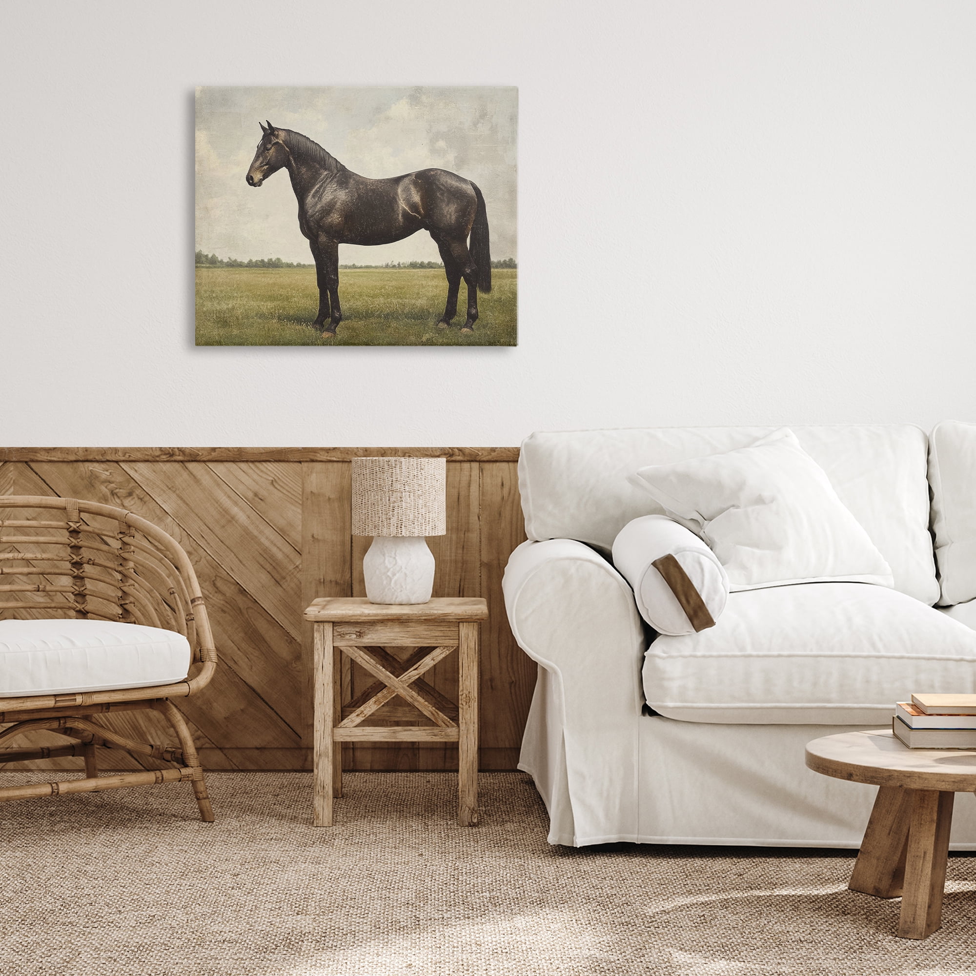 Stupell Industries Espresso Horse Portrait Canvas Wall Art design by Petal Prints Design, 16 x 20