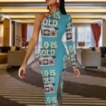 thumbnail image 4 of The Old Music Lovers Half Dleeve Split Dress Women"s evening dress Dress vintage, 4 of 6