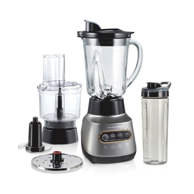 Licuadora Hamilton Beach 3 en 1 4 Velocidades 800W 1.4 L Color Gris