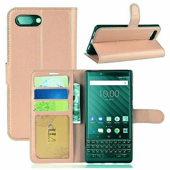 [PST] Blackberry KeyTwo Lite Key2 Lite Wallet Case, Leather Magnetic Card Slot Wallet Folio Flip Case Cover