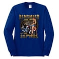 thumbnail image 2 of Wild Bobby, Remember Your First Soft Tail Bike Hot Babe Cars and Trucks Mens Long Sleeve Shirt, Royal, Small, 2 of 3