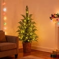 thumbnail image 2 of Pre Lit Artificial Christmas Tree For Holiday Decoration With Led Lights And Flame Retardant Construction Measures 35 Inches In Height Easy To Assemble And Store For Indoor Use 1Pc 3.40 Lb, 2 of 9