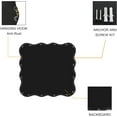 thumbnail image 4 of Wavy Wall Mirror 36"x36" Square Modern Solid Wood Frame Bathroom Vanity Mirror Living Room Decor Mirror for Bedroom Cloakroom Entryway, Black, 4 of 9