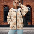 thumbnail image 6 of Yuyamidu Sweat Shirts for Womens Oversized Sweatshirt Capybara Hoodie Cute Winter Jackets for Women Zip Up Hoodie Ladies Hoodies Heavy Jacket Long Sleeve Coats M, 6 of 8