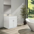 thumbnail image 3 of Design House Wyndham 30 inch Unassembled 2-Door Bathroom Vanity in White with Quartz Giallo Vanity Top, 3 of 18