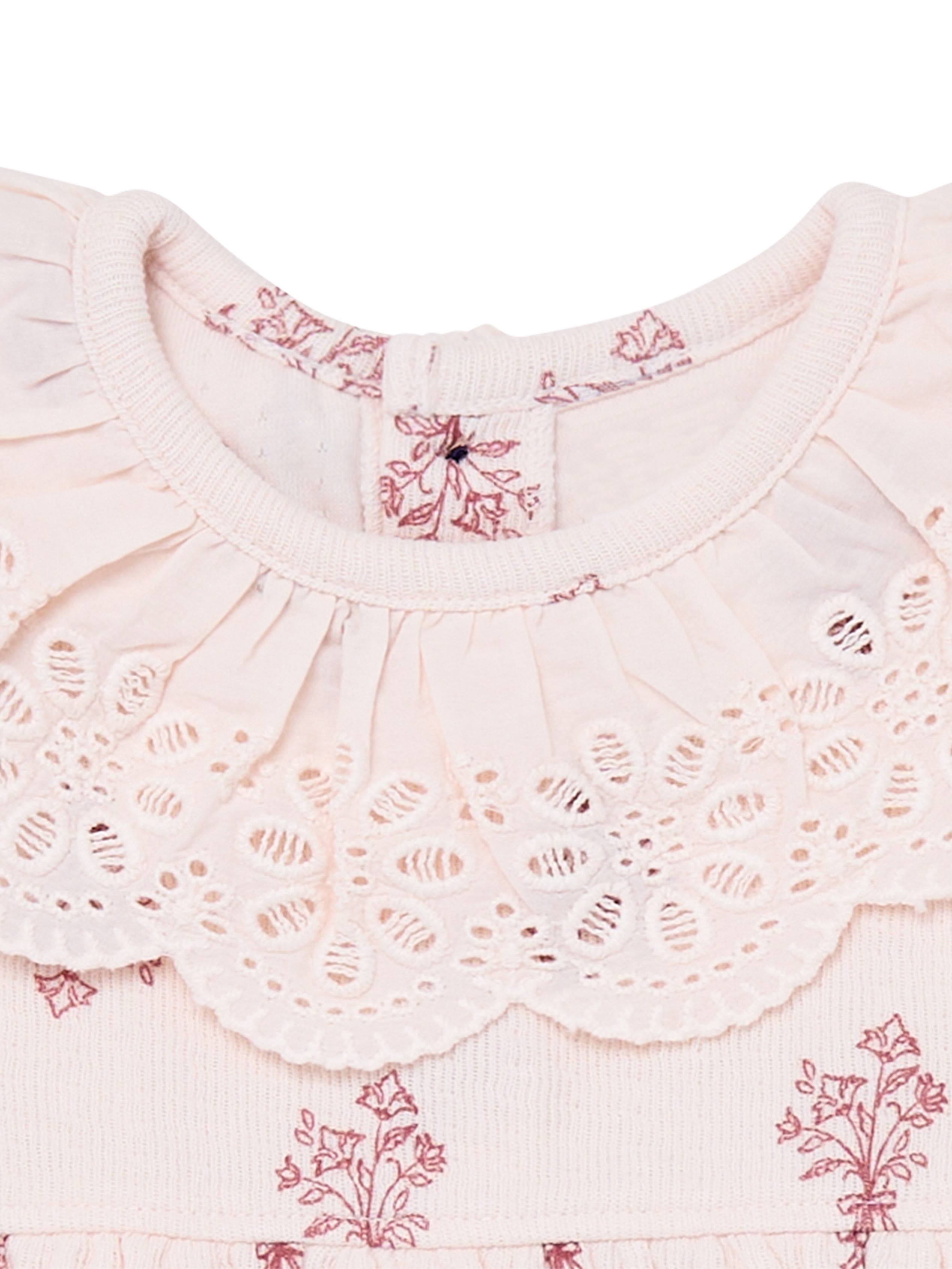 Modern Moments by Gerber Baby Girl Cotton Ruffle Novelty Lace Bubble Romper, Sizes 0/3 Months - 24 Months